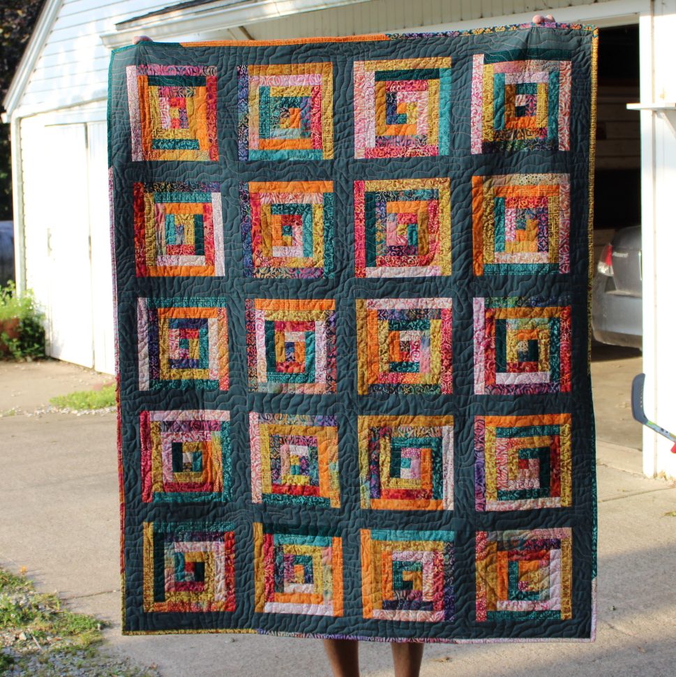 Island Batik Ambassador Challenge – Pieced to Perfection – Log Cabin